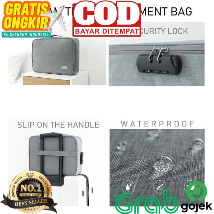 

DOCUMENT BAG DREAM TRAVEL WATERPROOF WITH SECURITY LOCK TAS DOKUMEN TERBARU BEST QUALITY