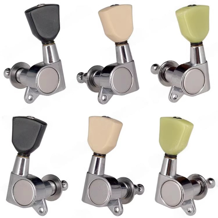 Tombol Senar Gitar Akustik Tertutup Penuh dengan Pegang Zamrud, Tombol Senar Gitar Elektrik Kayu Put