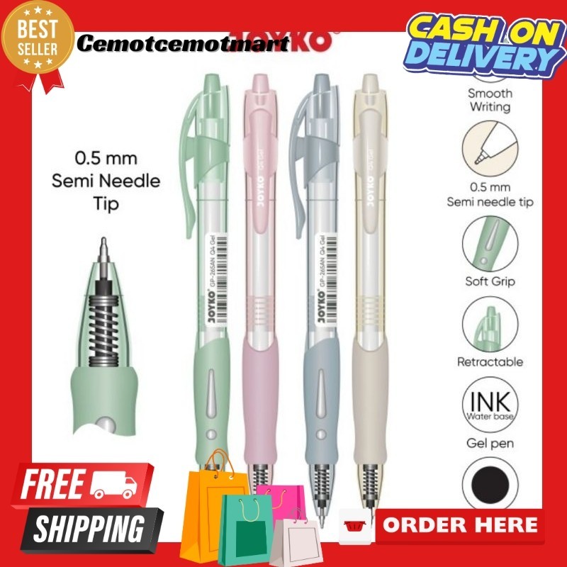 

[Cmt] Pulpen Joyko Q4 Gel GP-265AN - 12 Pcs