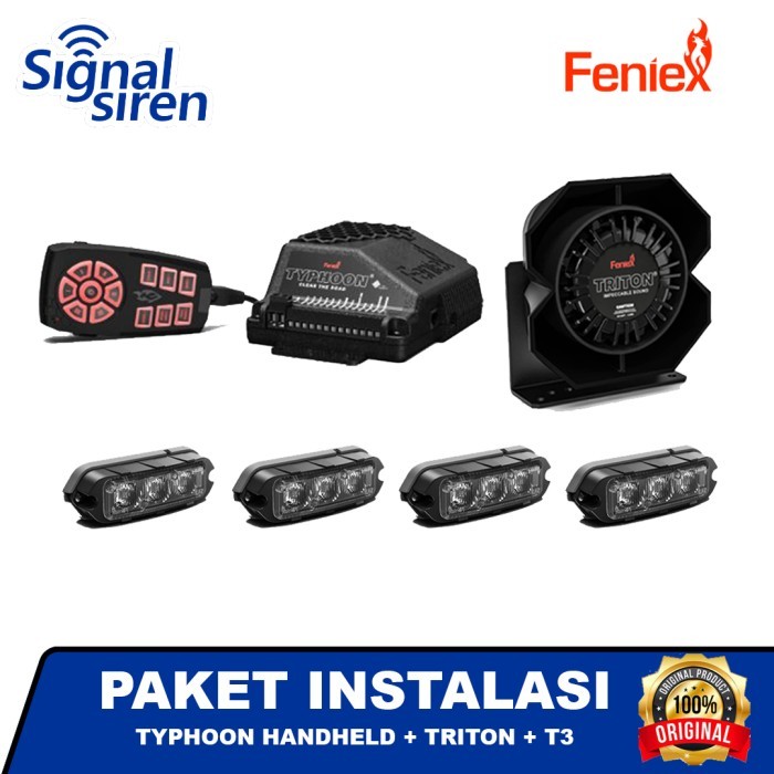 PAKET INSTALASI FENIEX TYPHOON HANDHELD+FENIEX TRITON+FENIEX T3 4 PCS - Pasang di Toko