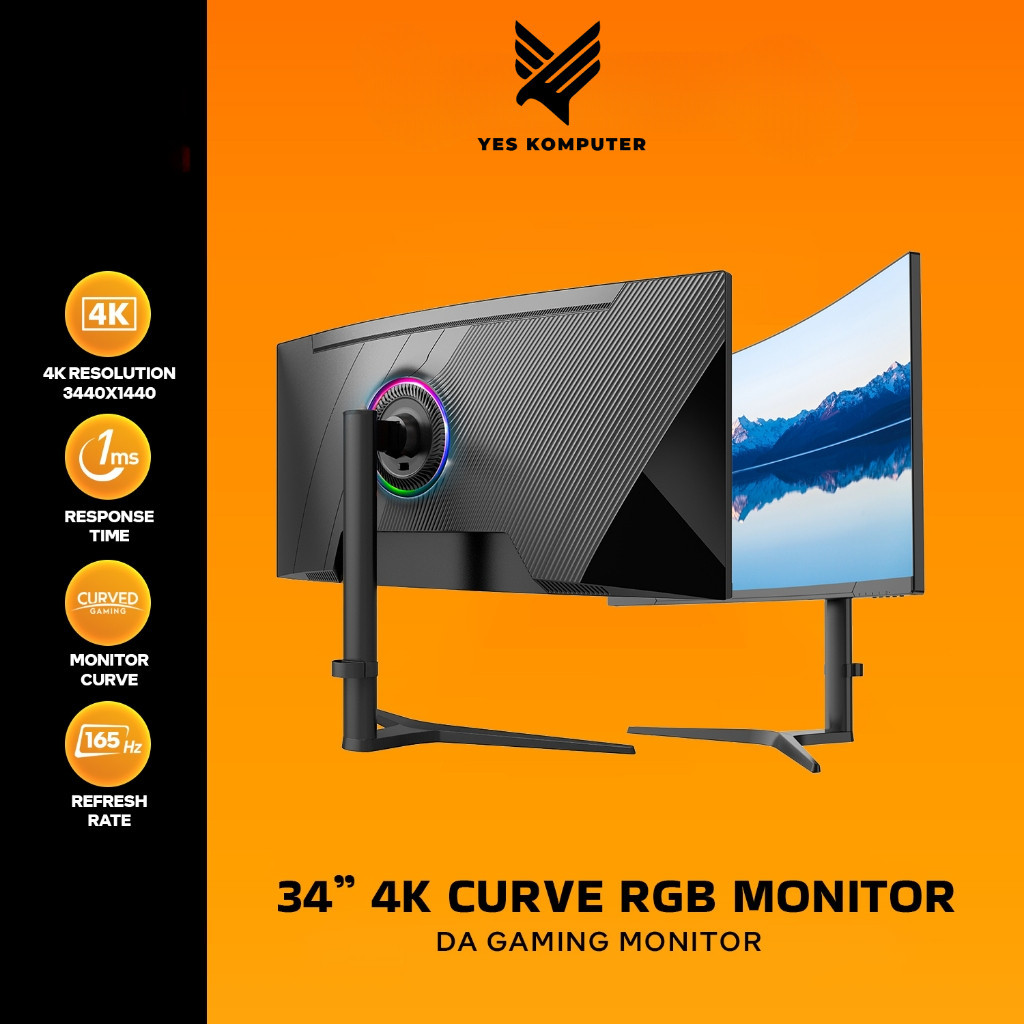DIGITAL ALLIANCE LED MONITOR VA PANEL 34 INCH 4K 165HZ CURVED