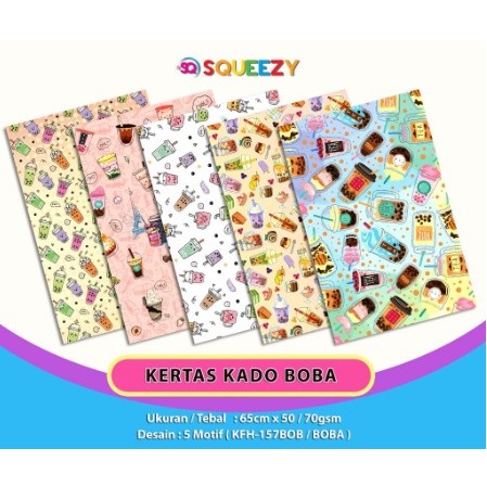 

RGT - 10 PCS KERTAS KADO SQUEEZY BOBA