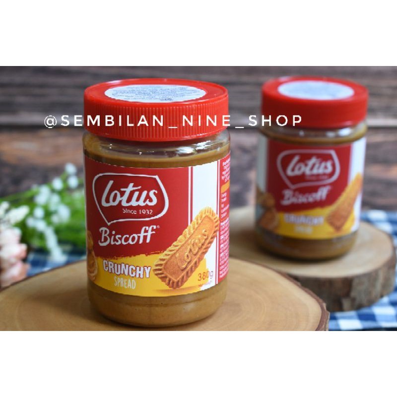 

LOTUS Biscoff CRUNCHY SPREAD 380 Gram Selai Olesan Biscuit Biskuit Lotus Renyah