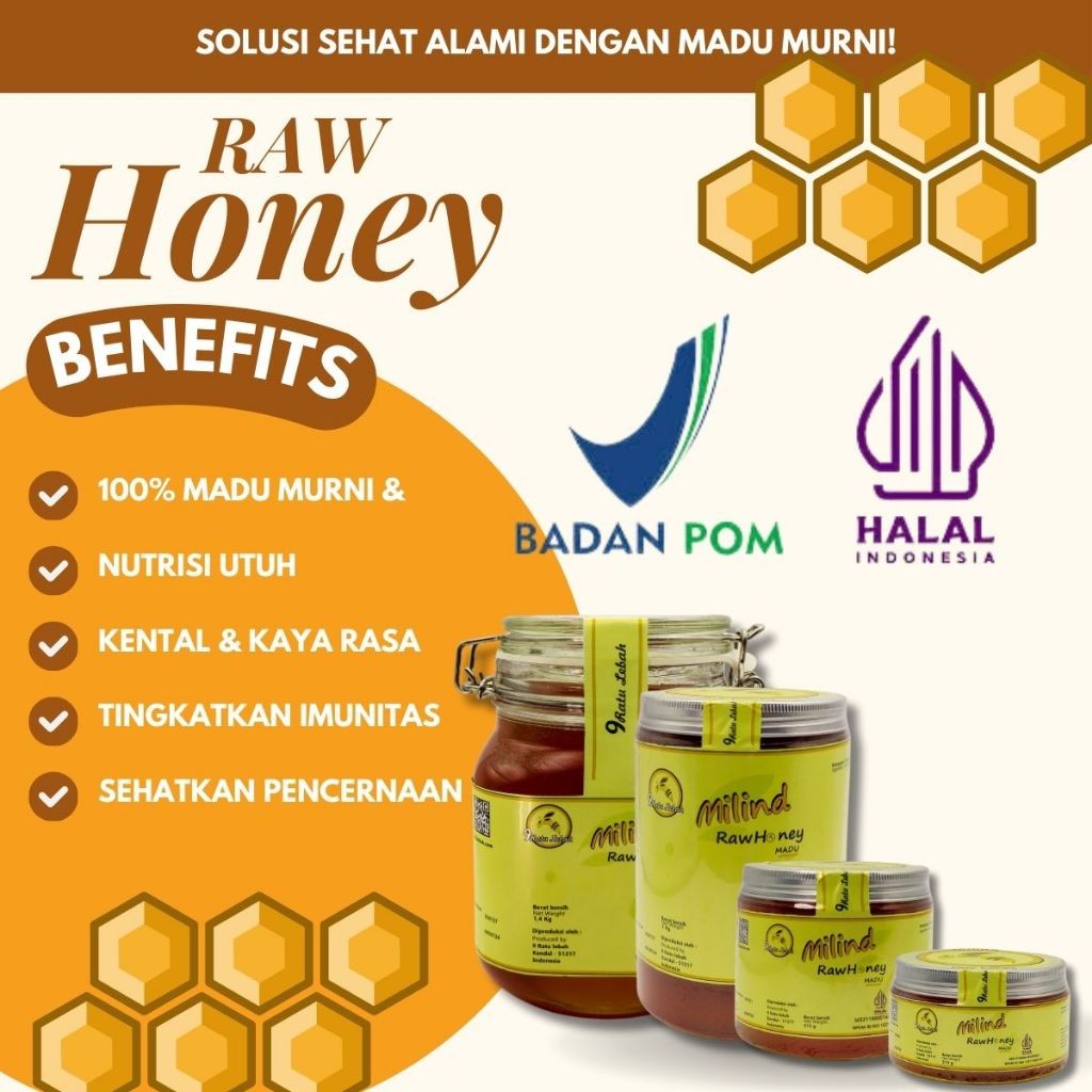

Madu Asli Murni Raw Honey 100% Natural Tanpa Campuran