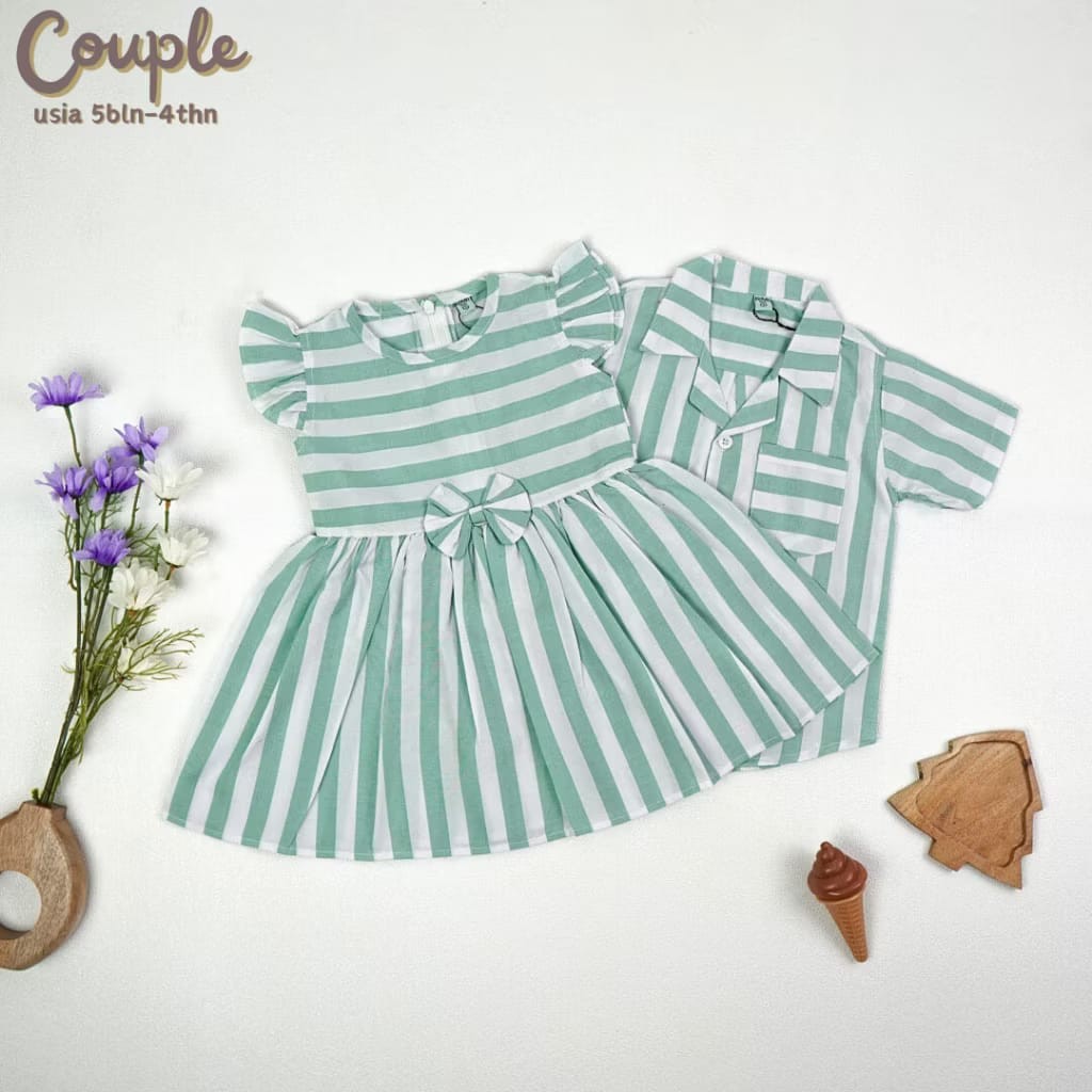 LITTLE BARI - Kelvin Kids - Twinkle Twin - Baju Couple Anak Perempuan dan Laki-laki Umur 1-4 tahun