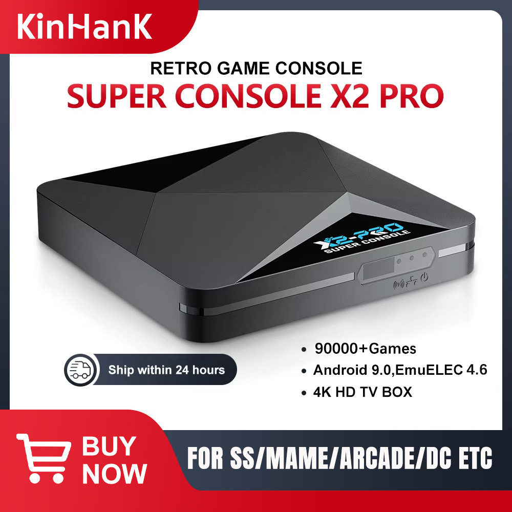 KINHANK Retro Video Game Console Super Console X2 Pro with 90000 Video Games for PS1/DC/MAME/SS with