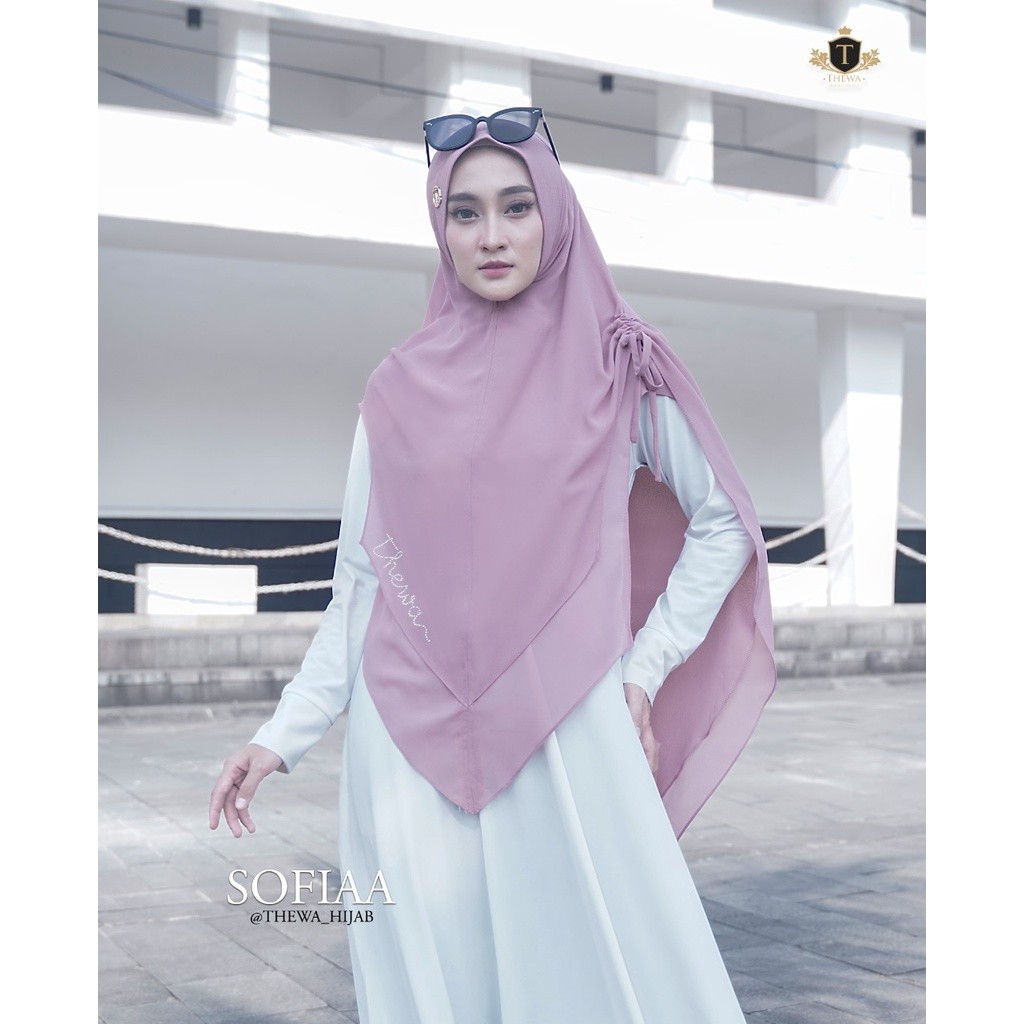 COD THEWA - HIJAB | KERUDUNG | KHIMAR | BERGO "SHOFIA" Jumbo Lancip 2 LAYER