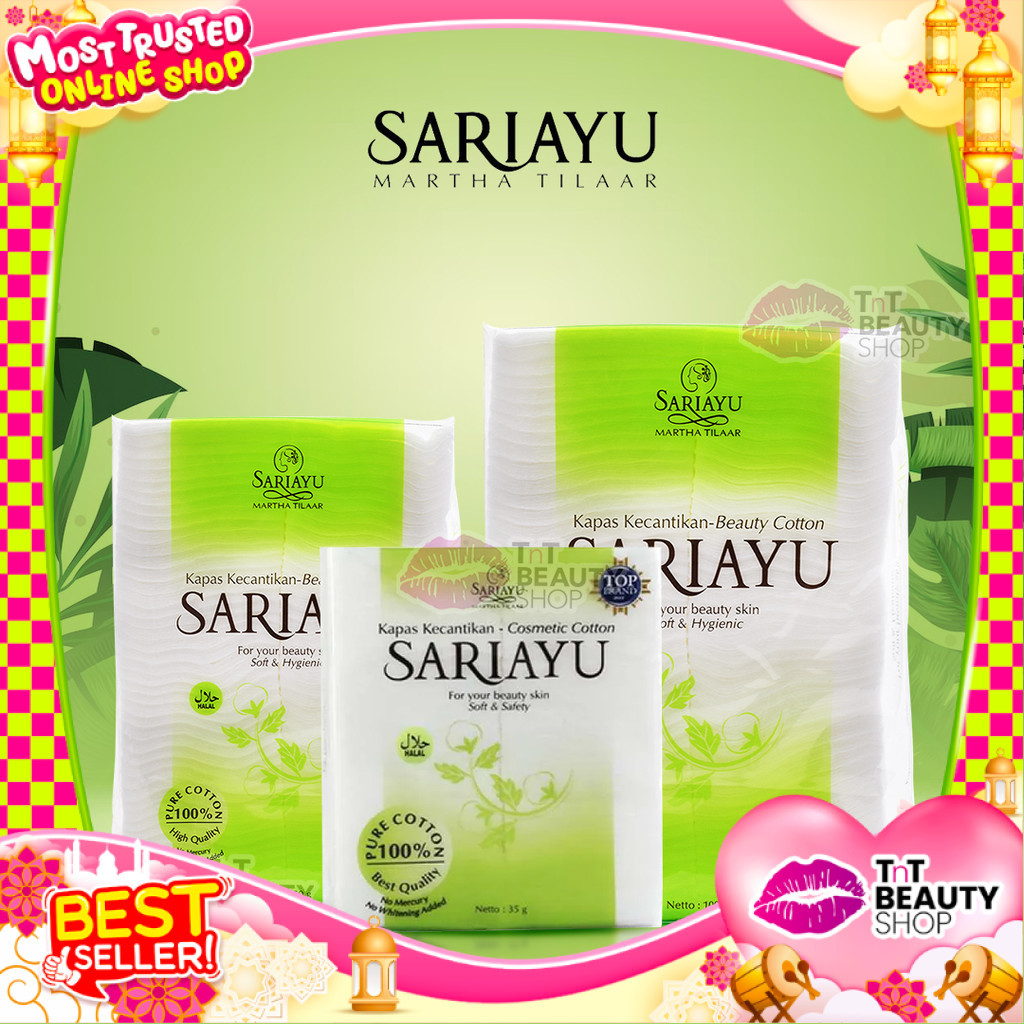 SARIAYU FACIAL COTTON 35gr - 50gr - 100gr Kapas Kecantikan Sari Ayu | TnT Beauty Shop