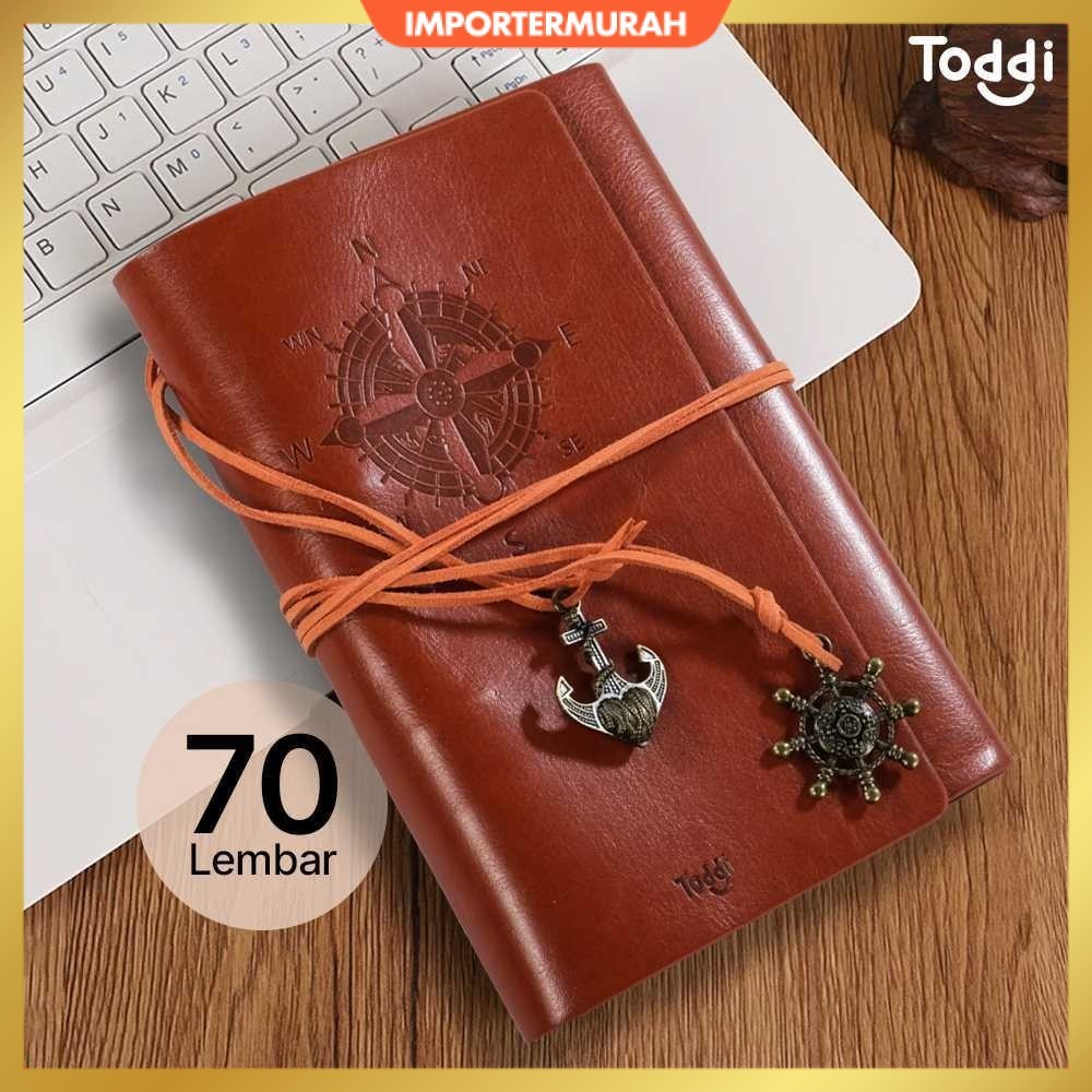 

Toddi Buku Catatan Binder Kulit Notebook Retro Pirate Compass - ZB045