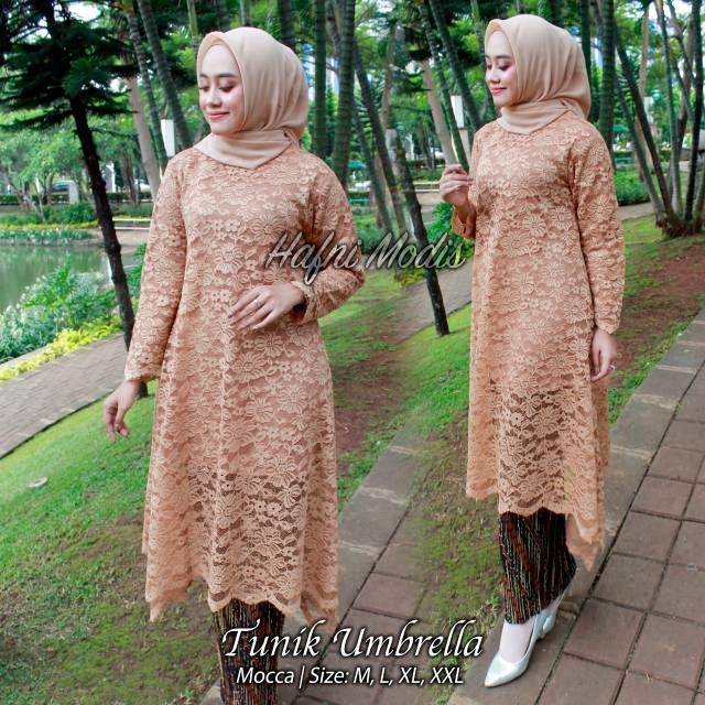 Kiranaol - SETELAN KEBAYA TUNIK BRUKAT UMBRELLA / TUNIK UMBRELA BROKAT / TUNIK KURUNG BRUKAT PAYUNG 