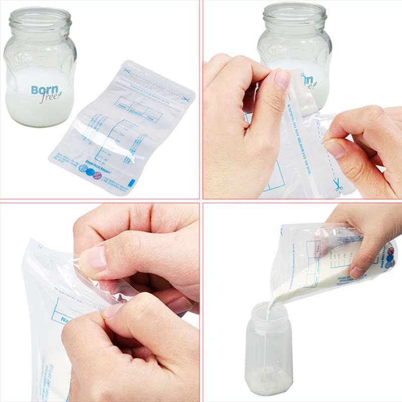 

30 Pieces 250ml Milk Freezer Bags Mother Milk Baby Food Storage Breast Milk Storage Bag BPA Free Baby Safe Feeding Bags Feeding