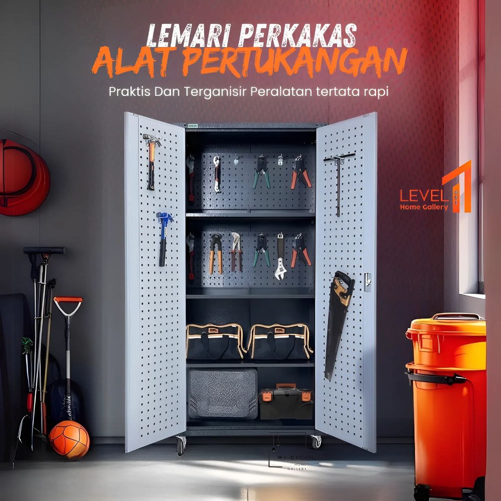 Lemari Besi Kabinet Piero SP C02 Penyimpanan Perkakas Alat Tukang Alat Mekanik | Metal ToolBox Troll