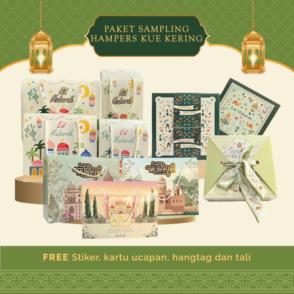 

(PAKET SAMPLE) Gable Box kotak hampers lebaran idul fitri semua model
