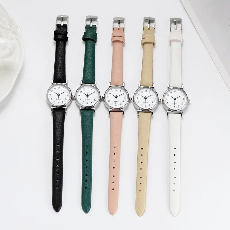 Luxury Women Brand Quartz Alloy Watch Ladies Fashion Small Dial Casual Watch Leather Wristwatch for 