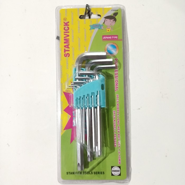 AMB Kunci L set STAMVICK / kunci L bintang 1,5-10mm