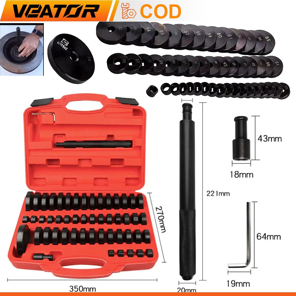 52pcs 18-65mm Auto Bushing Bearing Seal Driver Pengemudi Segel Otomotif Penghapusan Segel Minyak Oto