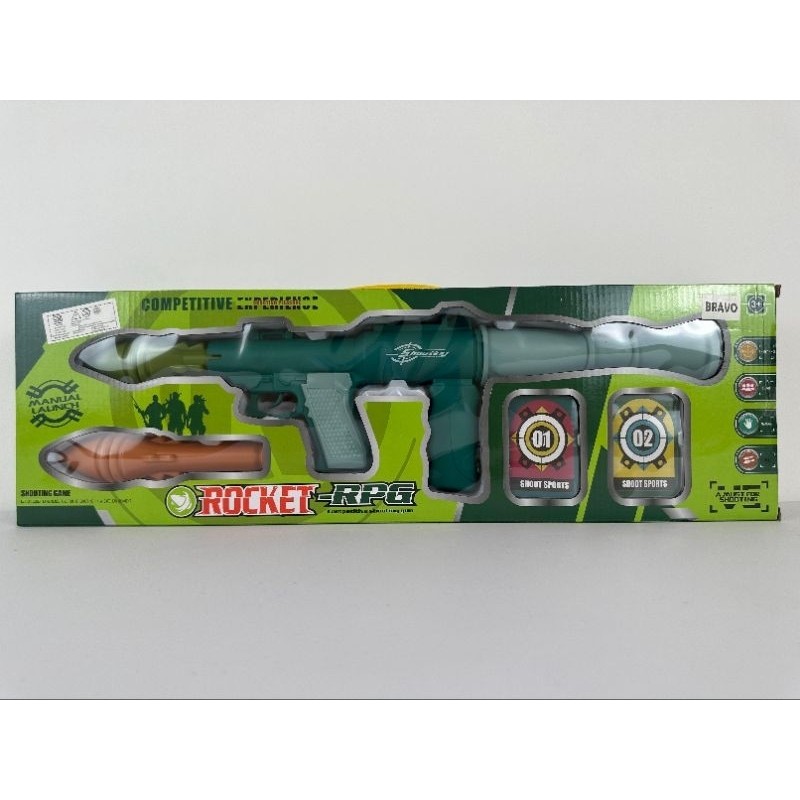 MAINAN TEMBAK ROCKET RPG SHOOTING MISSILE + TARGET