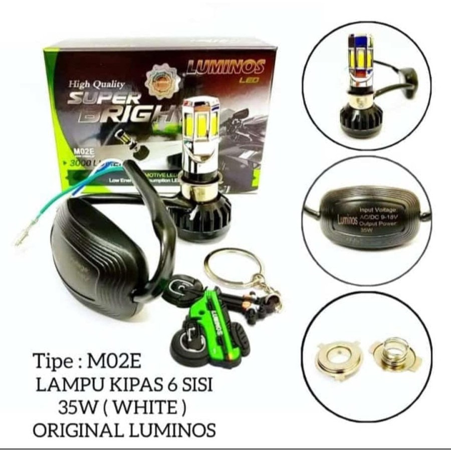 Lampu Utama Headlamp LED 6 SISI motor beat jupiter z vario new scoopy Lampu depan LED RTD Original R