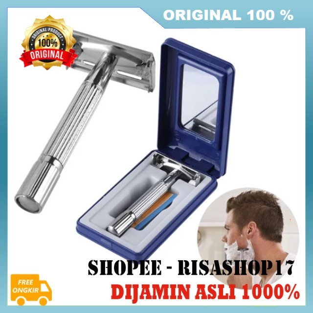 Manual Mens Razor Stainless Steel Alat Cukur Kumis Manual Alat Cukur Razor Cukur Jenggot Manual 100%