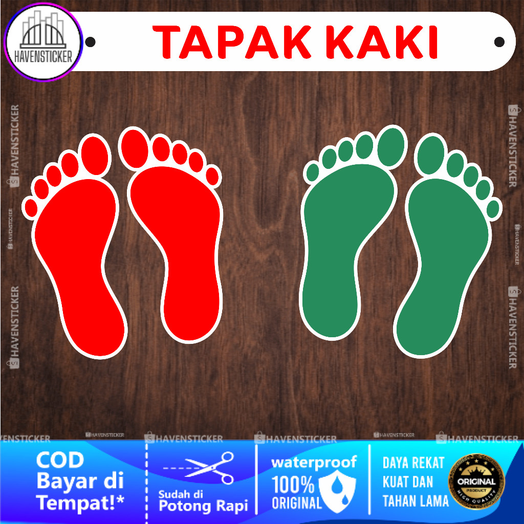 

Stiker/waterproof Telapak / Tapak Kaki Tangga - Lantai Laminasi Kilat