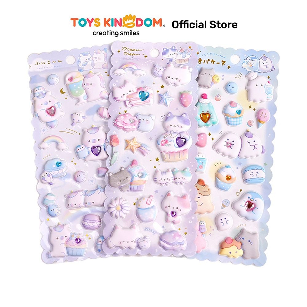 

Toys Kingdom Kiddy Fun Stiker Puff Sponge Random Stiker Dekoratif Lucu Cute Stickers Deco Sticker Pack Journal Book
