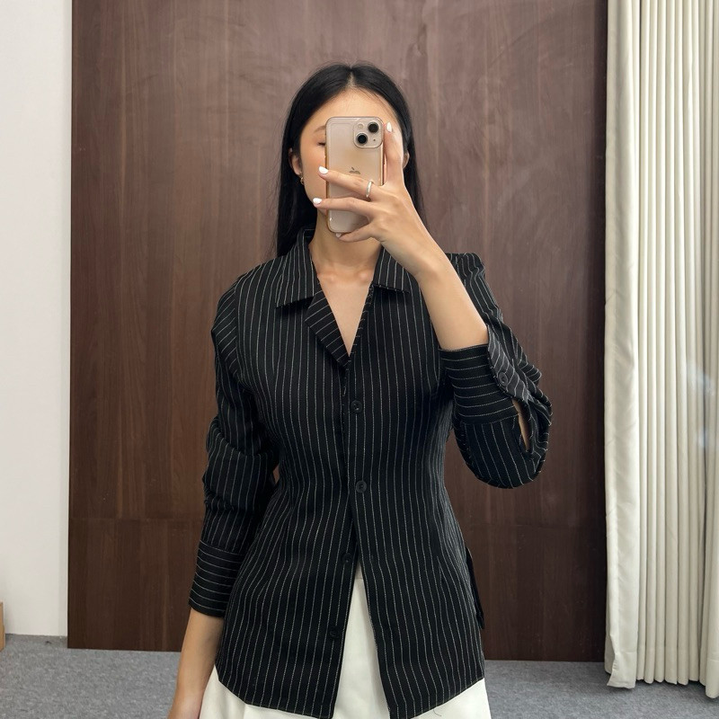 gm74rk IWEARGRACIE - Morgan Fitted Shirt / Kemeja Wanita / Atasan Wanita / Blouse Wanita / Kemeja Ke