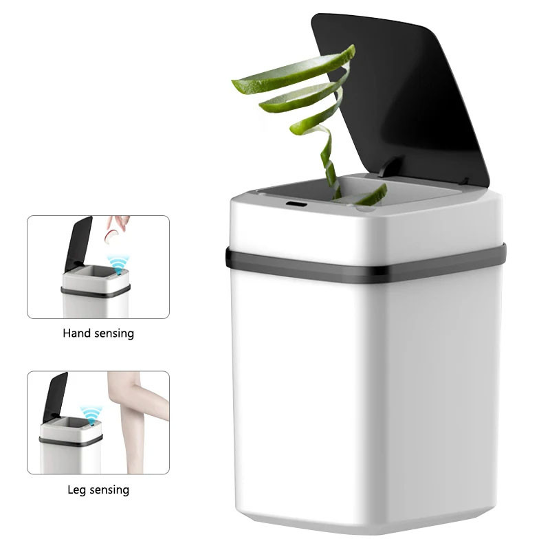

12L Smart Induction Trash Can Smart Sensor Small Automatic Trash Bin Home intelligent Electric garbage for Bedroom Bathroom