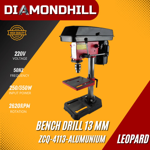 BOR DUDUK - BENCH DRILL 13MM-  ZJQ-4113 - ALMUNIUM LEOPARD