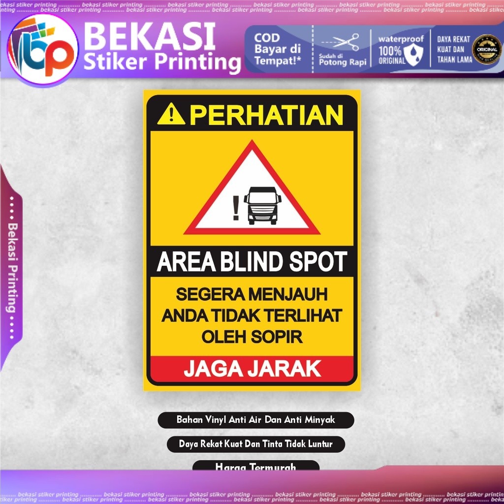 

Stiker Area Blind Spot Truk kendaraan stiker area titik buta sticker blind spot sticker truk