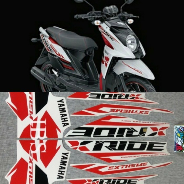 STRIPING X RIDE PUTIH 2014 2015 STIKER LIS YAMAHA STIKER