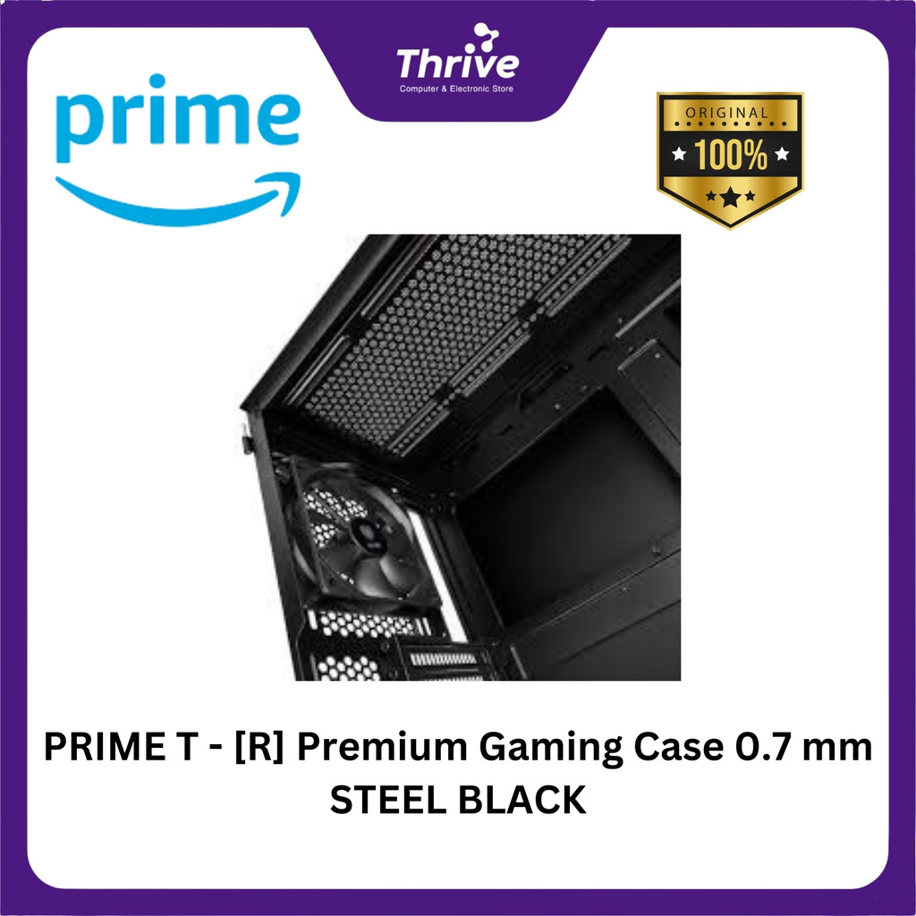 PRIME T - [R] Premium Gaming Case 0.7 mm STEEL BLACK