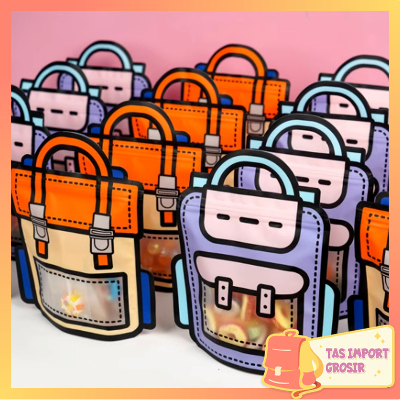 

TAS - 6254 Kemasan Hampers Goodie Bag Lucu / Plastik Bungkusan Ziplock Model Standing / Tas Zip Hadiah atau Souvenir Ulang Tahun