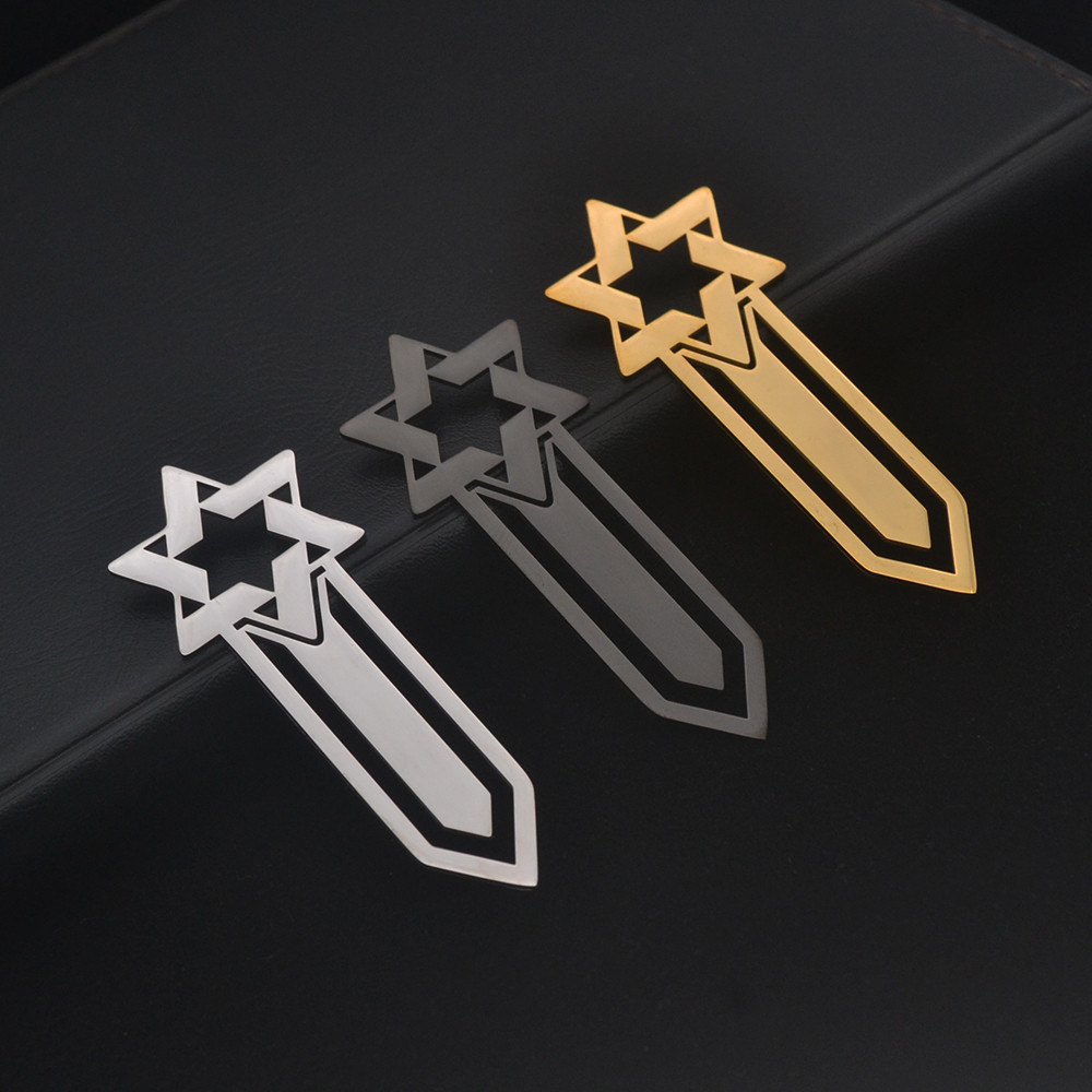 

Wholesale of new stainless steel bookmarks for teachers, students, David Star bookmarks, gifts for wedding guests, learning gift