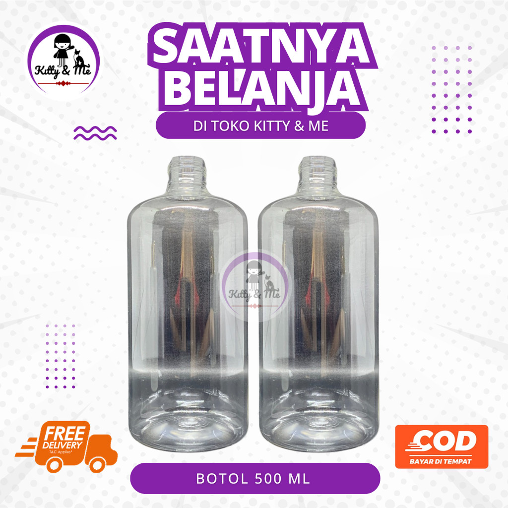 BOTOL 500 ML PLASTIK BENING - Refill Botol Pet
