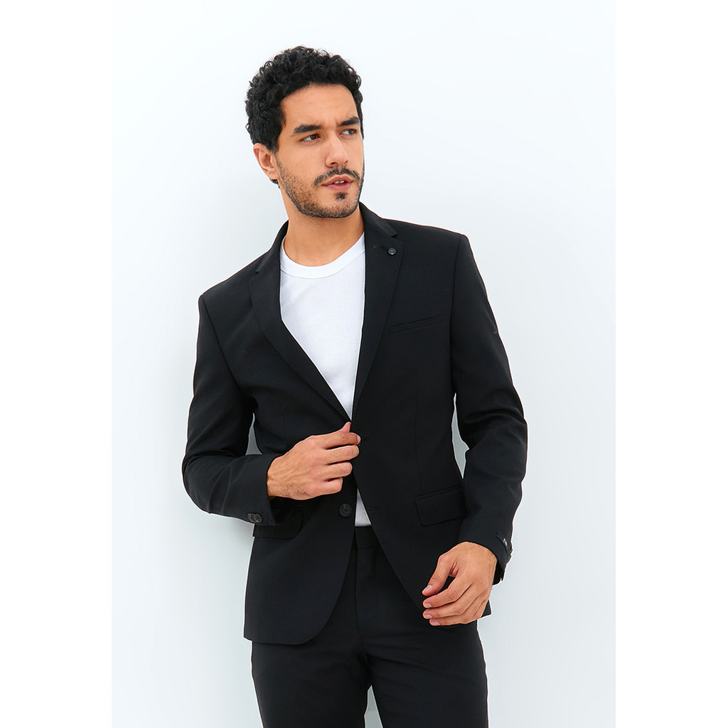 Jobb Downtown-T2 Jas Pria Slim Fit Hitam