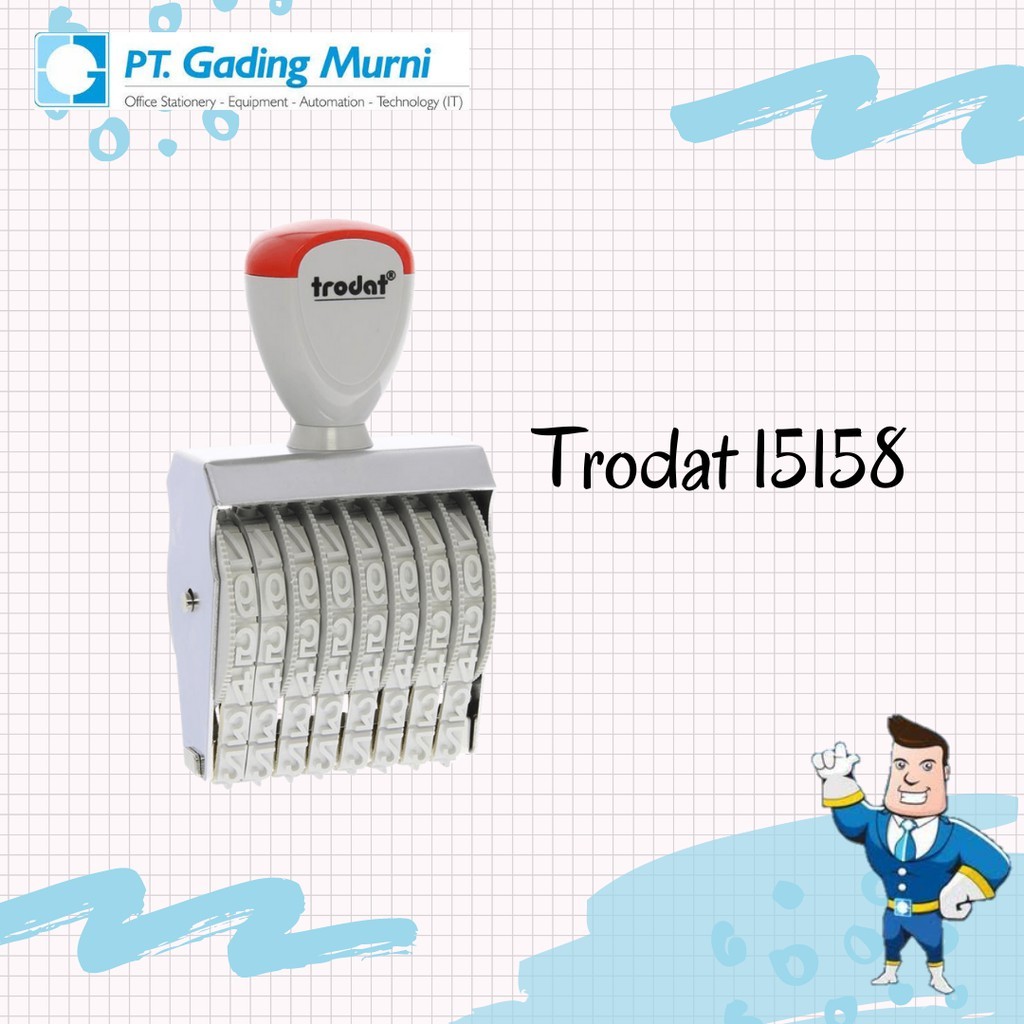 

STEMPEL ANGKA 8 DIGIT TRODAT 15158 - 15 MM