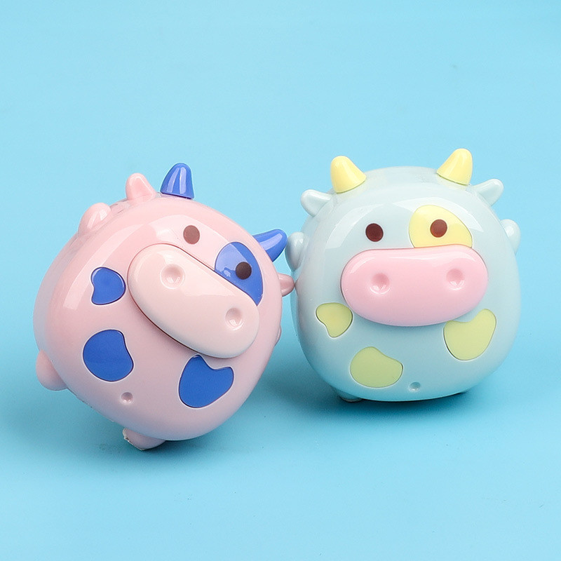 

1 Piece Lytwtw's Stationery Kawaii Cow Cartoon Pencil Sharpener Office Supplies Kawaii School Accessories