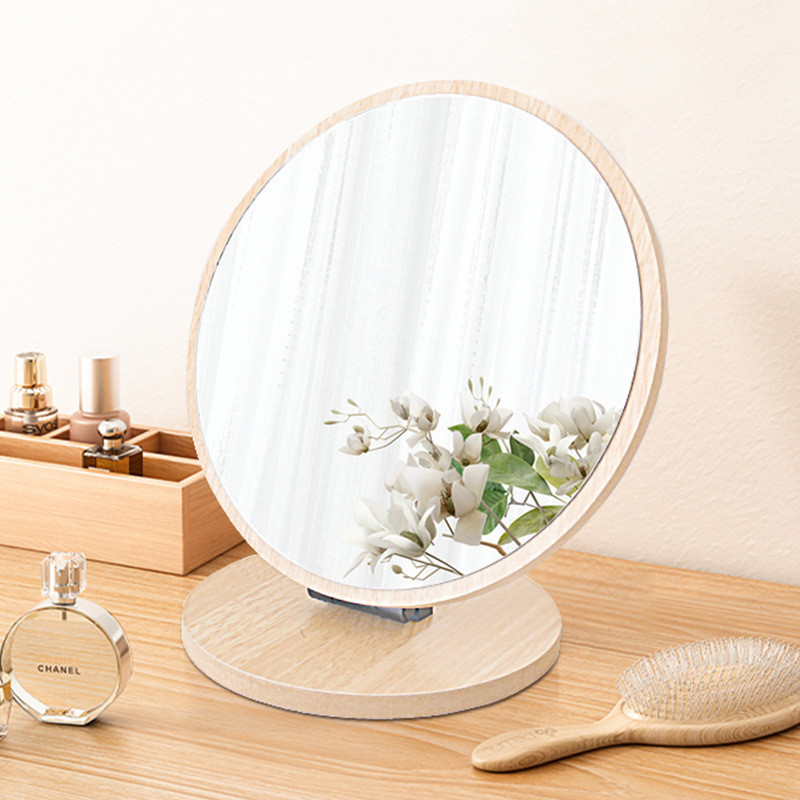 Cermin Meja Rias Kayu/Kaca Rias Make Up / Cermin Make Up Persegi/Cermin Rias Meja Lipat/ Make Up