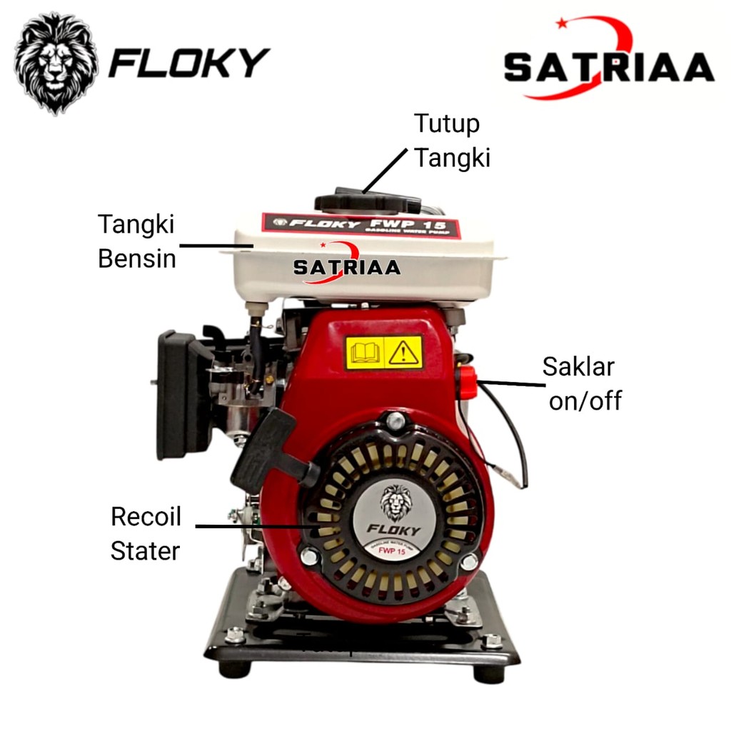 Mesin Waterpump 1,5 Inch FLOKY FWP15 4 Tak Mesin Pompa Air Sawah 1,5 Inch FLOKY 4 Tak Mesin Alkon Po
