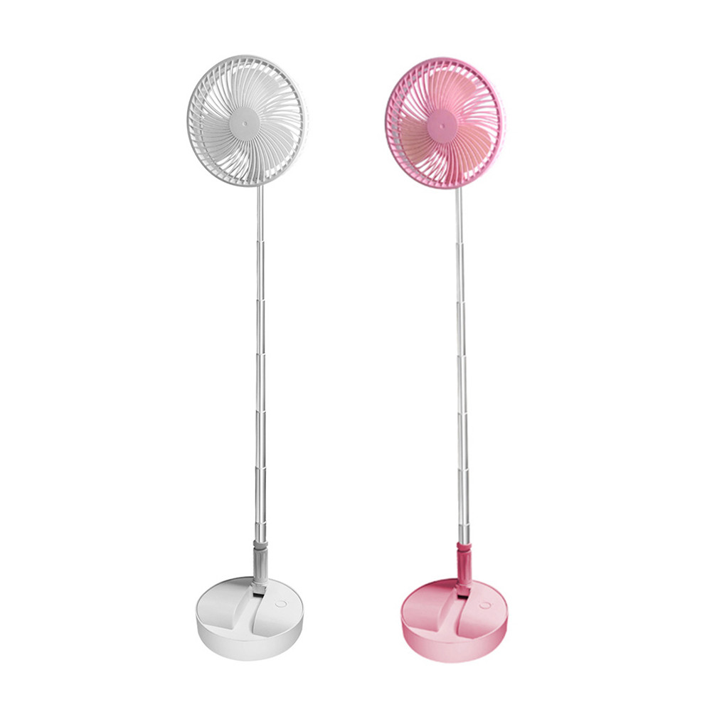 

Portable Folding Telescopic Floor Fan 4 Wind Speed Adjustment USB Rechargeable Mini Summer Silent Student Desktop Table Fan
