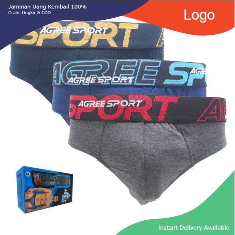 (6 pcs) CD/Celana dalam pria Agree Sport 2328