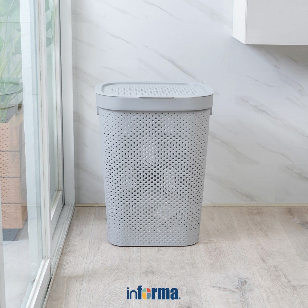 Informa 44X35.5X57.5 Cm Keranjang Laundry Tempat Baju Pakaian Kotor Wadah Cucian Laundry Basket Perl