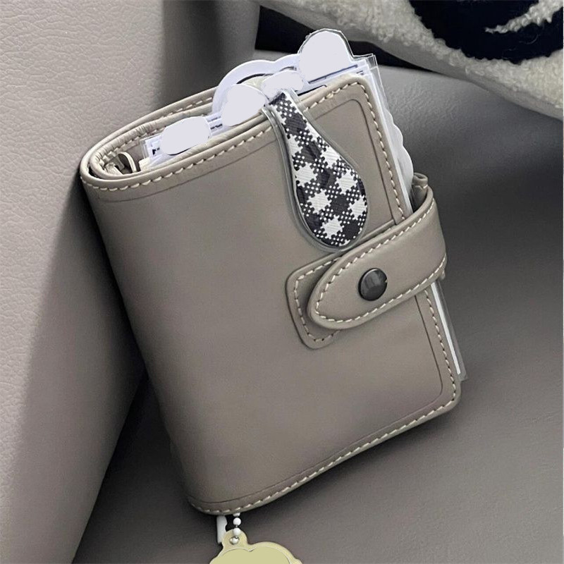

Grey M5 Leather Notebook Portable Pocket Books With 60 Blank Inner Page Loose Leaf Notebook Suitable For Children Back To School