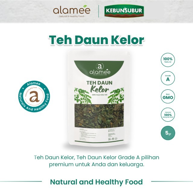 

ALAMEE Teh Kelor Daun Herbal Alami Moringa Tea Flower Asli Kering Organik Premium 5gr kebunsubur