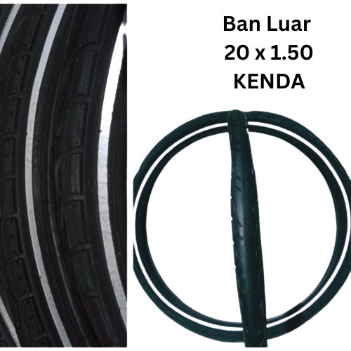 Ban Luar Sepeda 20 x 1.50 20x150 Kenda Kwest List Putih