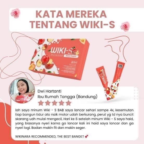

WIKINARA WIKI-S MINUMAN SERBUK RASA PEACH 1 BOX ISI 7 SACHET ORIGINAL WIKINARA