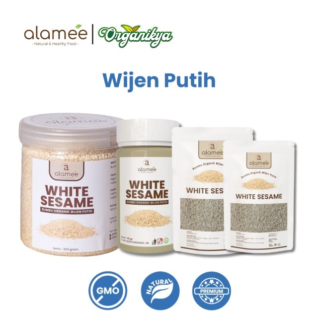 

ALAMEE Wijen Putih White Sesame Seed Bumbu Dapur Organik Masak Rempah Tanpa Campuran organikya