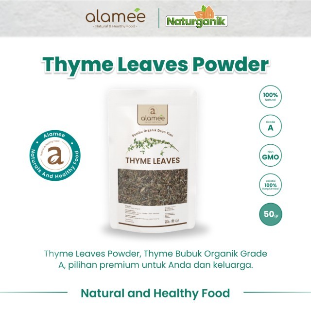 

ALAMEE Daun Thyme Kering Timi Bumbu Dapur Organik Garnish Dried Leaves Murni Asli Seasoning 50 Gram Naturganik