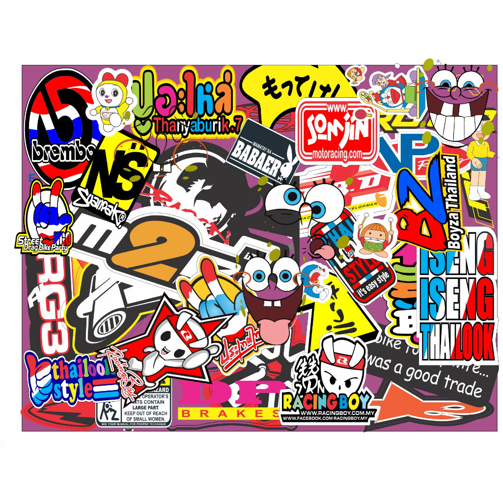 

120 STIKER MINI STIKER BRAND STIKER RACING STIKER DECAL, STIKER TUMBLER ,KULKAS, HP, CASE, LAPTOP,dll