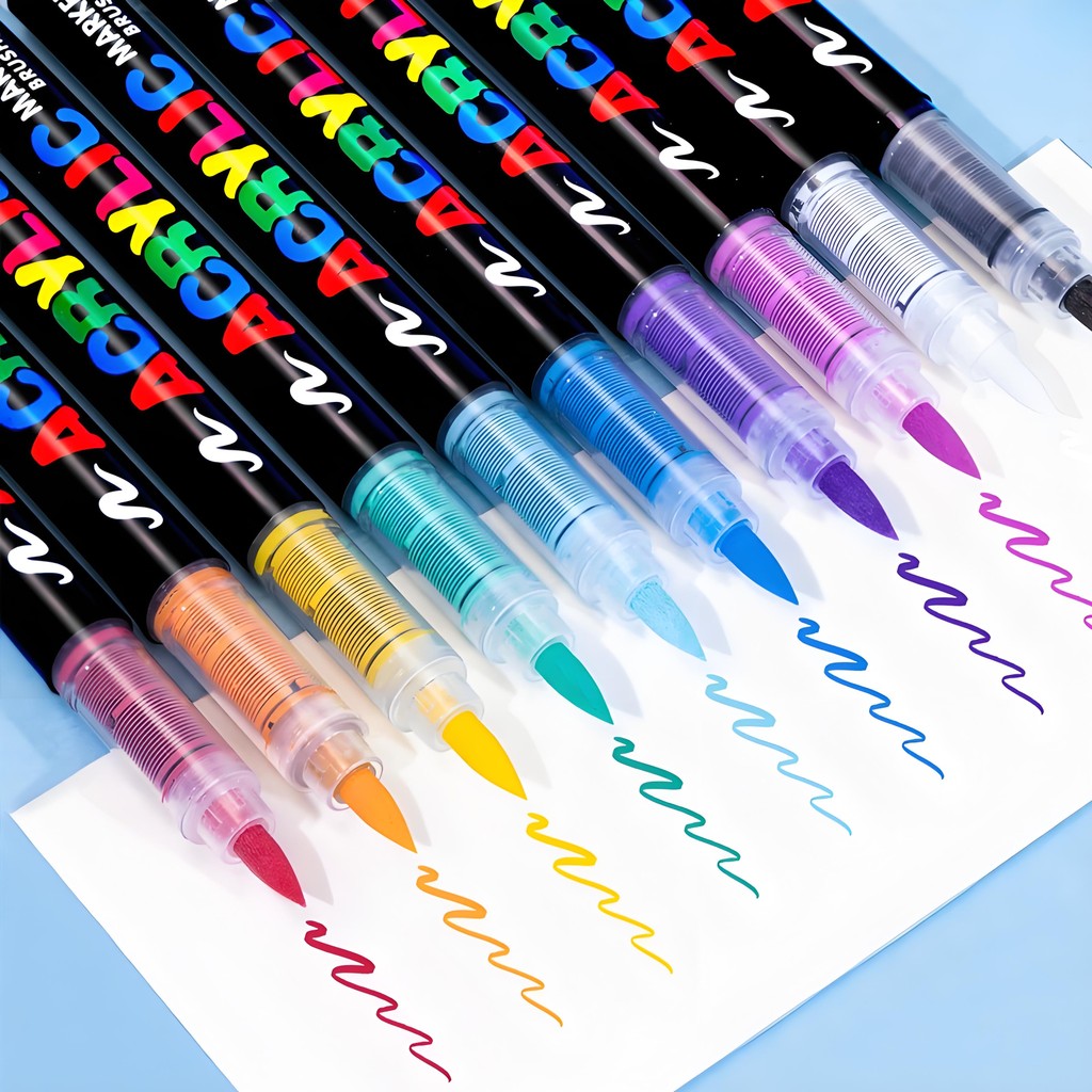

Acrylic Marker Pens – Soft Tip for DIY Art, Graffiti, Hand Painting, Ideal for Students & Artists